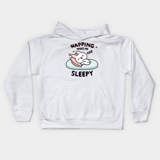 Napping Makes Me Sleepy. Cute bunny. Kids Hoodie